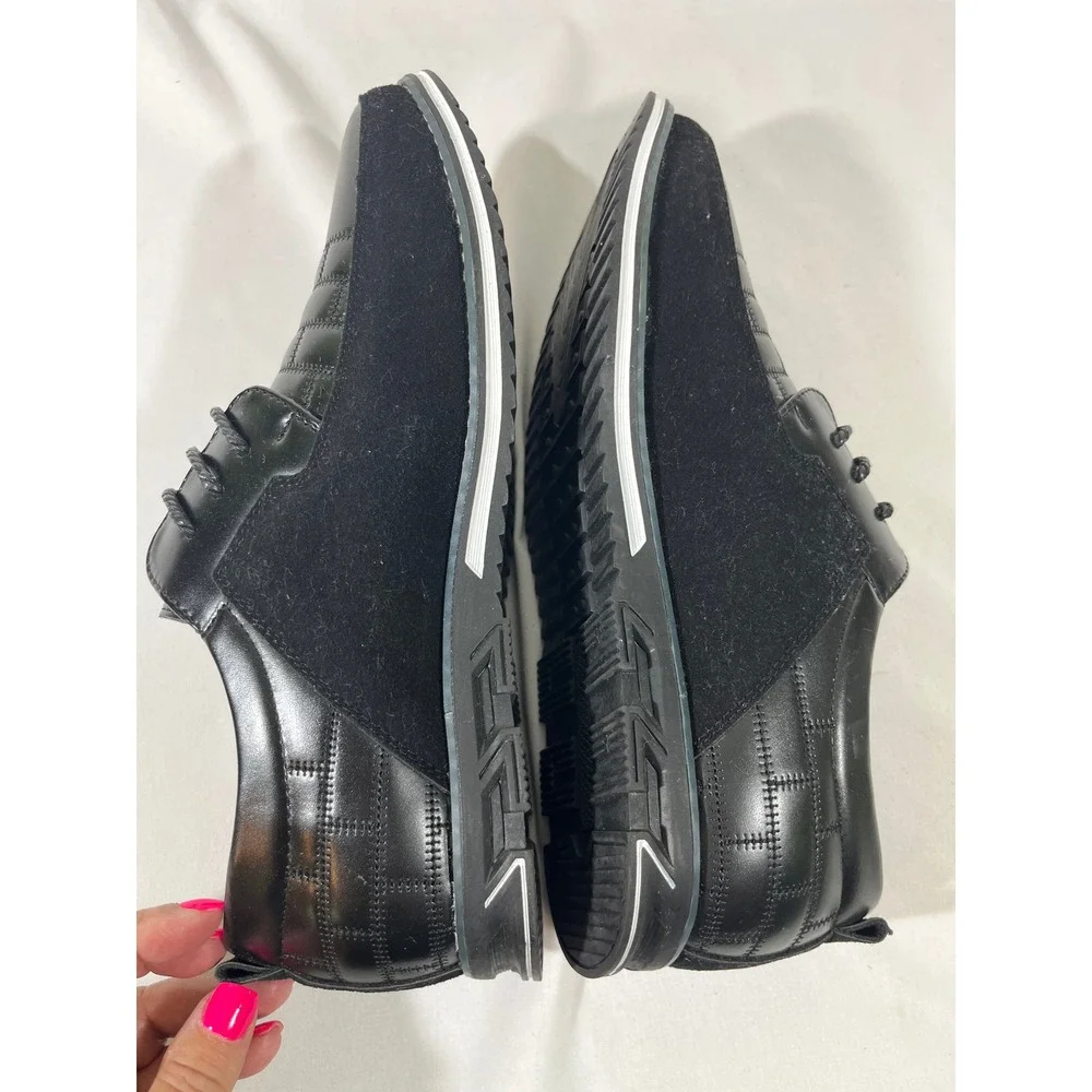 Gatsby Leather Suede Hybrid Dress Sneakers Men Sz 13 Black Quilted Luxe Gorpcore
